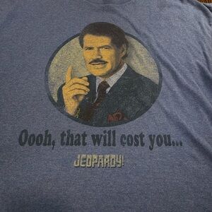 Blue Graphic T-Shirt with Jeopardy Design Men’s XL